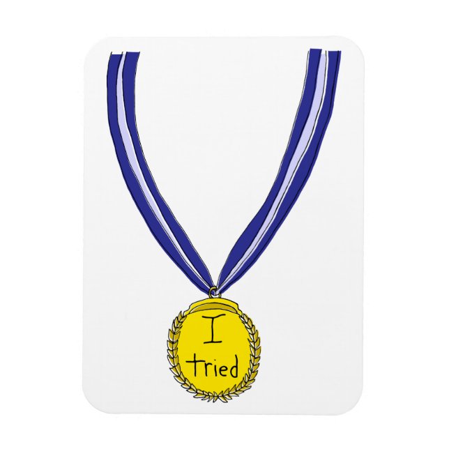 Magnet Flexible J'ai essayé la médaille (Vertical)