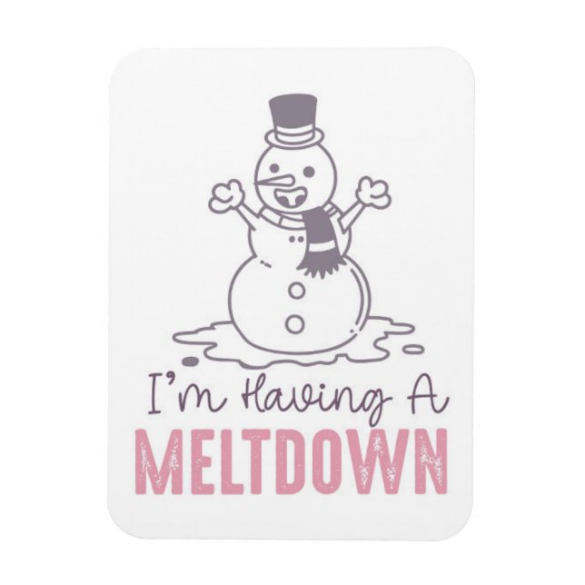 Magnet Flexible J'ai une fonte - Drôle Snowman Design (Vertical)