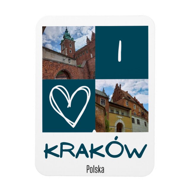 Magnet Flexible J'aime Cracovie (Vertical)