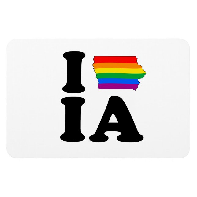 MAGNET FLEXIBLE J'AIME GAY IOWA (Horizontal)
