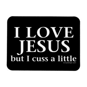 Magnet Flexible J'aime Jésus [mais je mange un peu]