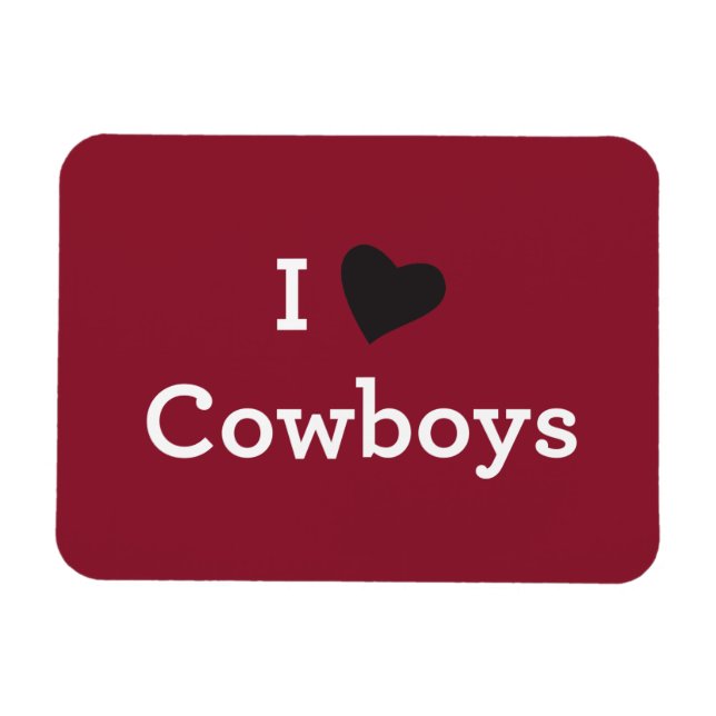 Magnet Flexible J'aime les cowboys (Horizontal)