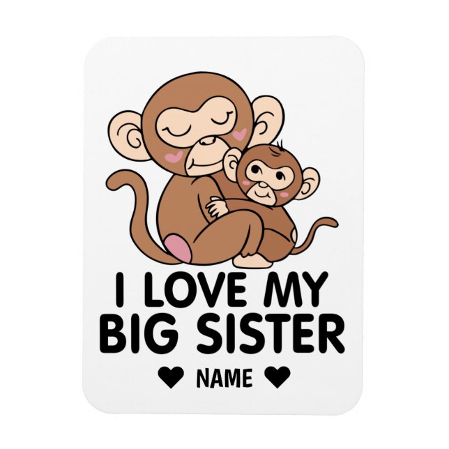 Magnet Flexible J'Aime Ma Grande Soeur (Vertical)