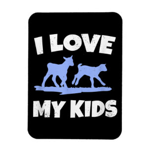 Magnet Flexible J'Aime Mes Enfants Pour Un Cadeau Paysan De Chèvr