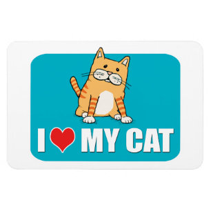 Magnet Flexible J'aime mon aimant de chat
