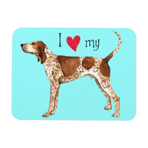 Magnet Flexible J'aime mon American English Coonhound