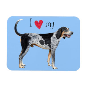 Magnet Flexible J'aime mon bluetick Coonhound