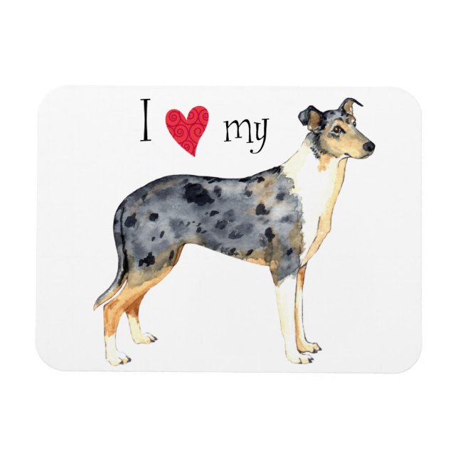 Magnet Flexible J'aime mon collie lisse (Horizontal)
