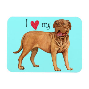 Magnet Flexible J'aime mon Dogue de Bordeaux