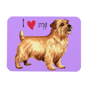 Magnet Flexible J'aime mon Norfolk Terrier
