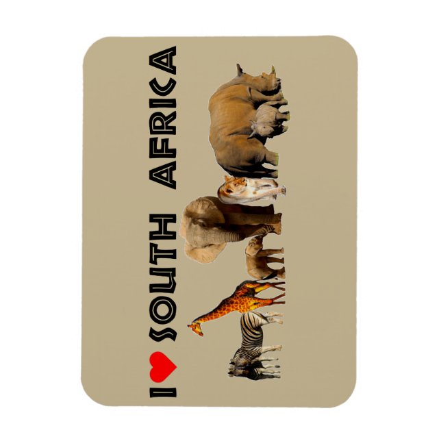 Magnet Flexible J'aime South Africa Wildlife Collector (Vertical)