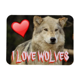 MAGNET FLEXIBLE J'AIME TROP LES LOUPS - LES LOUPS SONT BEAUX ET LI