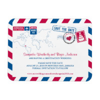 Jamaica Air Mail Wedding Enregistrer la date 3x4