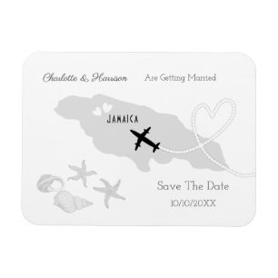 Magnet Flexible Jamaïque Destination Mariage Enregistrer La Date
