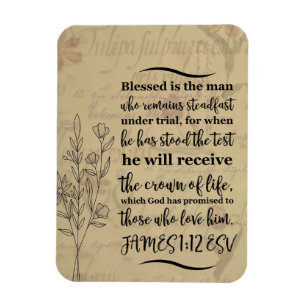Magnet Flexible James 1:12 Verse de la Bible