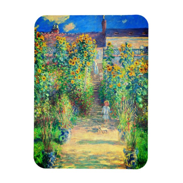Magnet Flexible Jardin aux fleurs de Monet (Vertical)