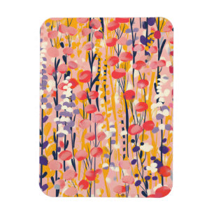 Magnet Flexible Jardin botanique floral abstrait moderne de fleurs