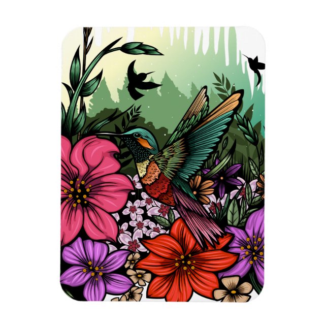 Magnet Flexible Jardin des colibris (Vertical)