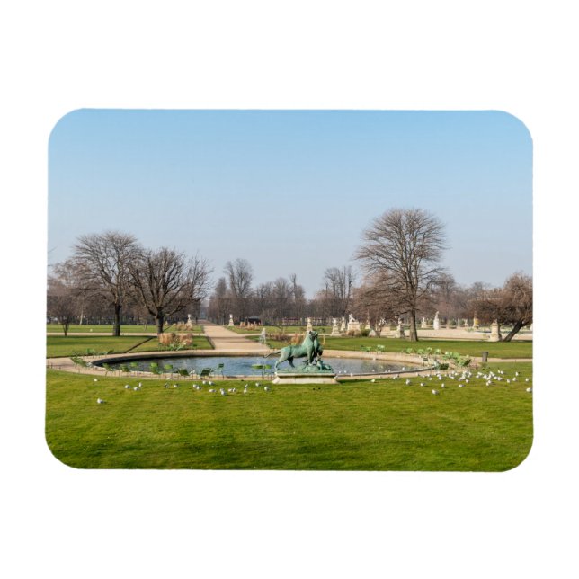 Magnet Flexible Jardin des Tuileries en hiver - Paris (Horizontal)
