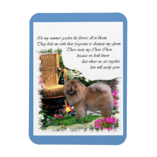 Magnet Flexible Jardin d'été Chow Chow