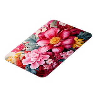 Magnet Flexible Jardin floral tropical rose exotique