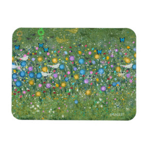 Magnet Flexible Jardin KiniArt Oiseaux Abstraits et papillons