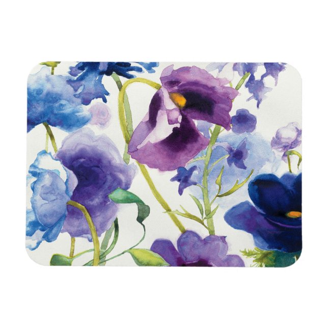 Magnet Flexible Jardin mixte bleu et violet (Horizontal)