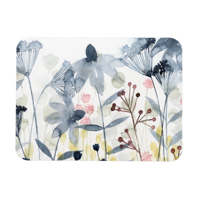 Magnet Flexible Jardins stratifiés - Fleurs aquarelles (Horizontal)