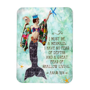 Magnet Flexible Je dois être une sirène anais nin citation aimant