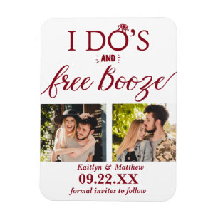 Magnet Flexible Je fais et je libère Booze mariage moderne Sauvez 