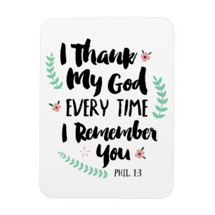 Magnet Flexible Je remercie Dieu chaque fois que je me rappelle