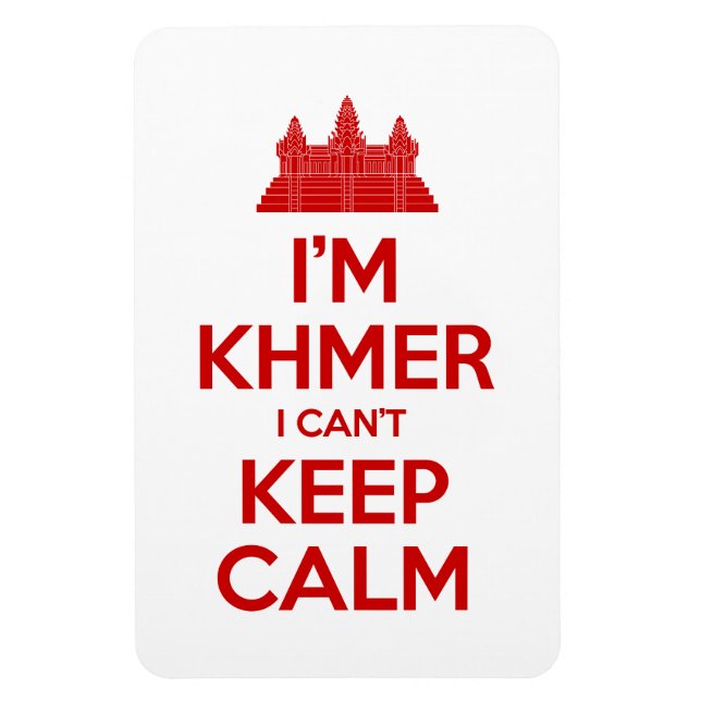 Magnet Flexible Je suis Khmer, je ne peux pas rester calme (Vertical)