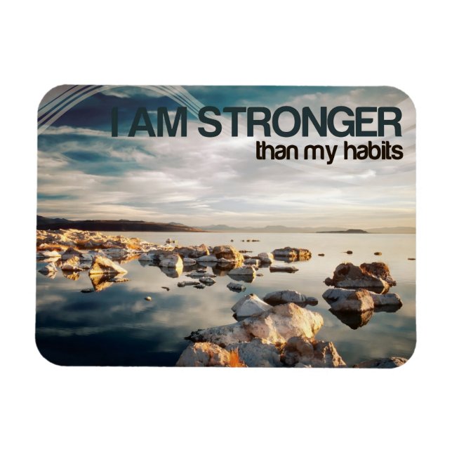 Magnet Flexible "Je suis plus fort" Motivation Affirmation Flexibl (Horizontal)