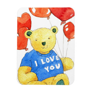 Magnet Flexible Je t'aime ours - ballon 2011