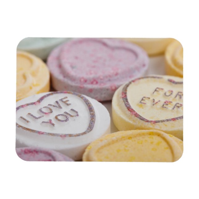 Magnet Flexible Je t'aime Sweet Candy Valentine Coeurs (Horizontal)