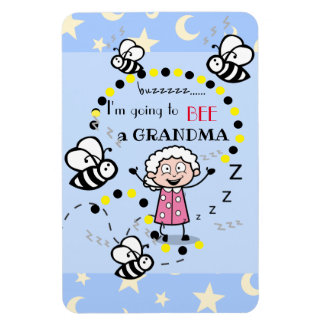 Magnet Flexible Je vais être une grand-mère bleue