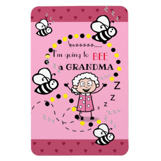 Magnet Flexible Je vais être une grand-mère rose