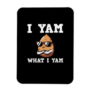 Magnet Flexible Je Yam Ce Que Je Yam Humour V-Neck
