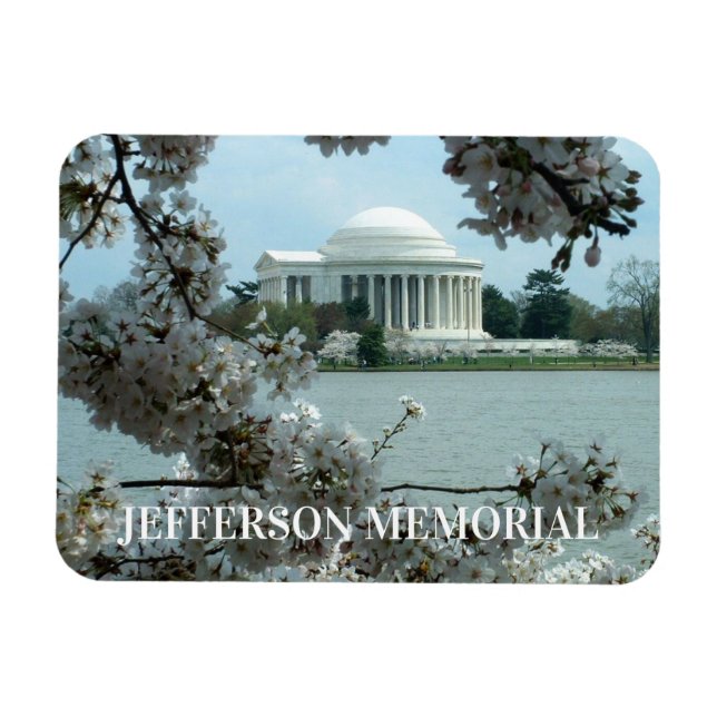 Magnet Flexible Jefferson Memorial, Cherry Blossoms (Horizontal)