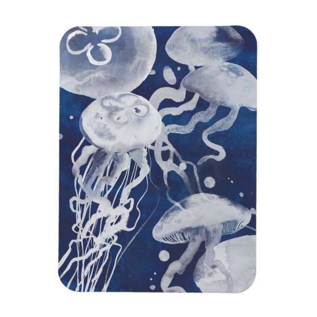 Magnet Flexible Jellyfish sur Arrière - plan de la Marine (Vertical)