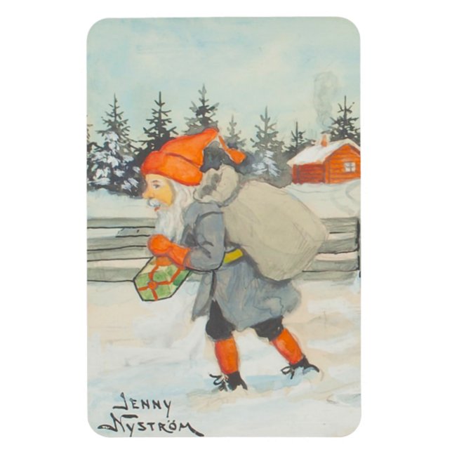 Magnet Flexible Jenny Nystrom - vieille illustration suédoise de N (Vertical)