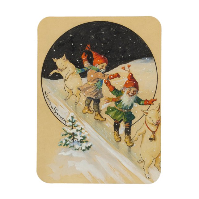 Magnet Flexible Jenny Nystrom - Vieux scandinave - Noël (Vertical)