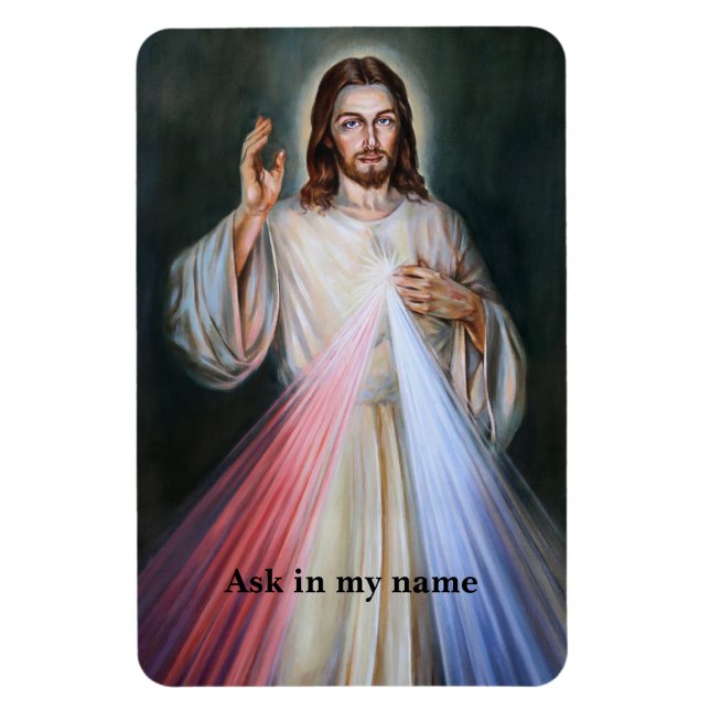 Magnet Flexible Jésus Christ Autorité Demander En Mon Nom Texte Pe (Vertical)