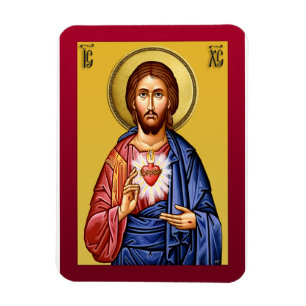 Magnet Flexible Jésus Christ fils de Dieu nouveau rouge