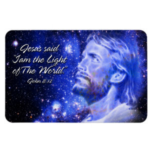 Magnet Flexible Jésus dit que je suis la Lumière du MondeJean 8:12