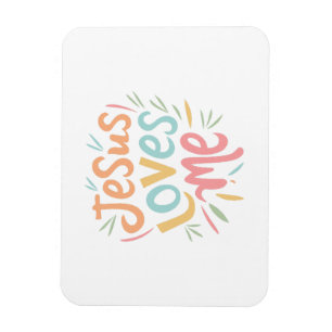 Magnet Flexible Jesus Love Me - Design vintage