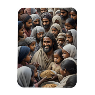 Magnet Flexible Jésus nourrit les multitudes