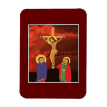 Jésus sur la croix Aimant photo flexible