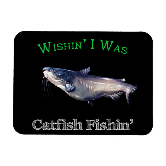 Magnet Flexible J'Étais Pêche À La Catfish (Horizontal)