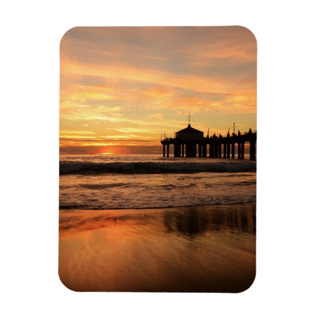 Magnet Flexible Jetty Over Beach Sunset (Vertical)